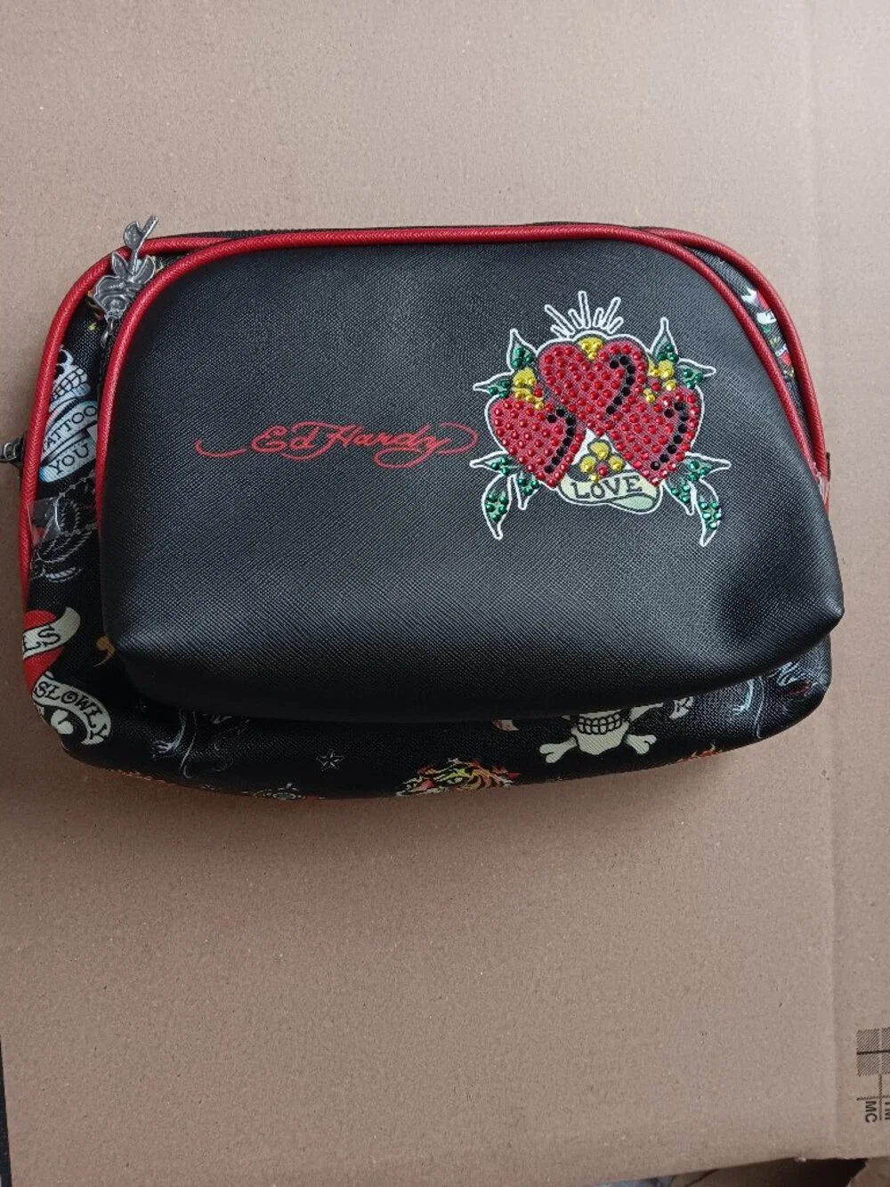 Ed Hardy 2 Piece Cosmetic Bags